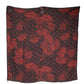 Black Red Floral Modal Wrap Shawl Scarf