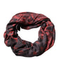 Black Red Floral Modal Wrap Shawl Scarf