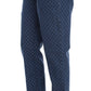 Polka Dotted Capri Stretch Jeans