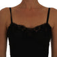 Elegant Black Lace Chemise Dress