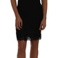 Elegant Black Lace Chemise Dress