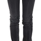 Grey Washed Low Waist Zipper Side Skinny Denim Jeans