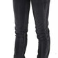 Grey Washed Low Waist Zipper Side Skinny Denim Jeans