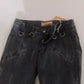Grey Washed Low Waist Zipper Side Skinny Denim Jeans