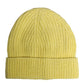 Yellow Cotton Knitted Winter Beanie Hat