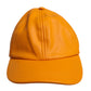 Orange Cotton 6 Panels Baseball Cap