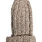 Beige Wool Knitted Ski Mask Balaclava Hat