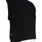 Black Wool Whole Head Wrap Balaclava Hat