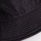 Black Wide Brim Nylon Bucket Hat