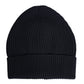 Black Cashmere Knitted Winter Beanie Hat
