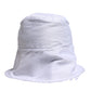 White Polyester Wide Brim Bucket Hat