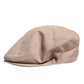 Beige Cotton Newsboy Capello Cabbie Hat