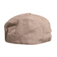 Beige Cotton Newsboy Capello Cabbie Hat