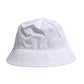 White Cotton Wide Brim Bucket Hat