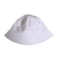 White Cotton Wide Brim Bucket Hat