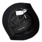 Black Cotton Wide Brim Bucket Hat