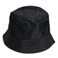 Black Cotton Wide Brim Bucket Hat