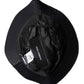Black Cotton Wide Brim Bucket Hat