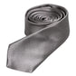 Metallic Silver Silk Adjustable Necktie Tie