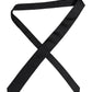 Black Solid Silk Adjustable Necktie Tie