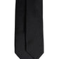 Black Solid Silk Adjustable Necktie Tie