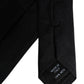 Black Solid Silk Adjustable Necktie Tie