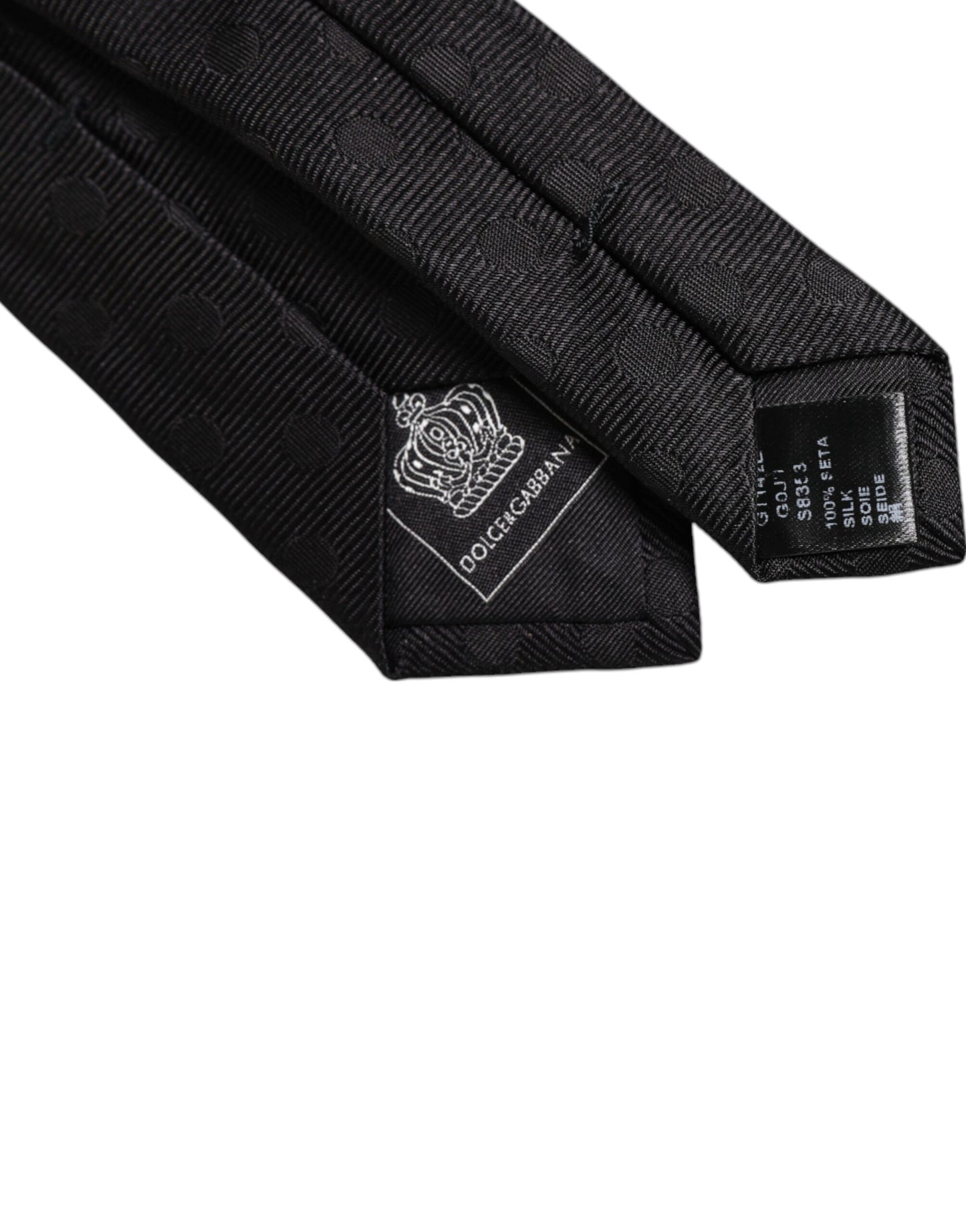 Black Circles Silk Adjustable Necktie Tie