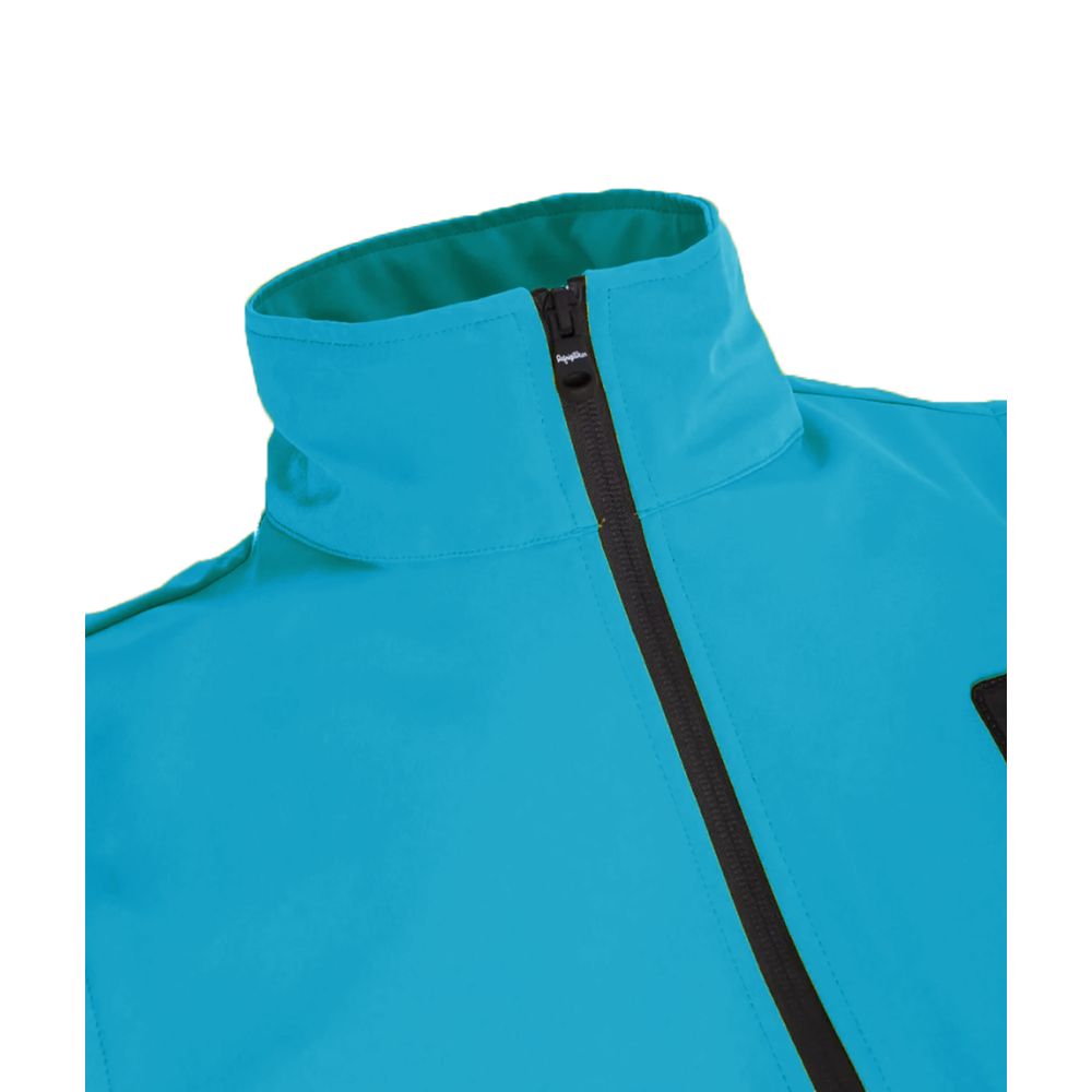 Blue Polyester Men Vest
