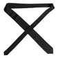 Black Solid Silk Adjustable Necktie Tie