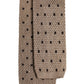 Beige Polka Dot Silk Adjustable Necktie Tie