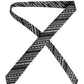 Black White Stripes Silk Adjustable Necktie Tie