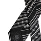 Black White Stripes Silk Adjustable Necktie Tie