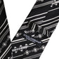 Black White Stripes Silk Adjustable Necktie Tie
