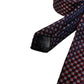 Red Blue Circles Silk Adjustable Necktie Tie