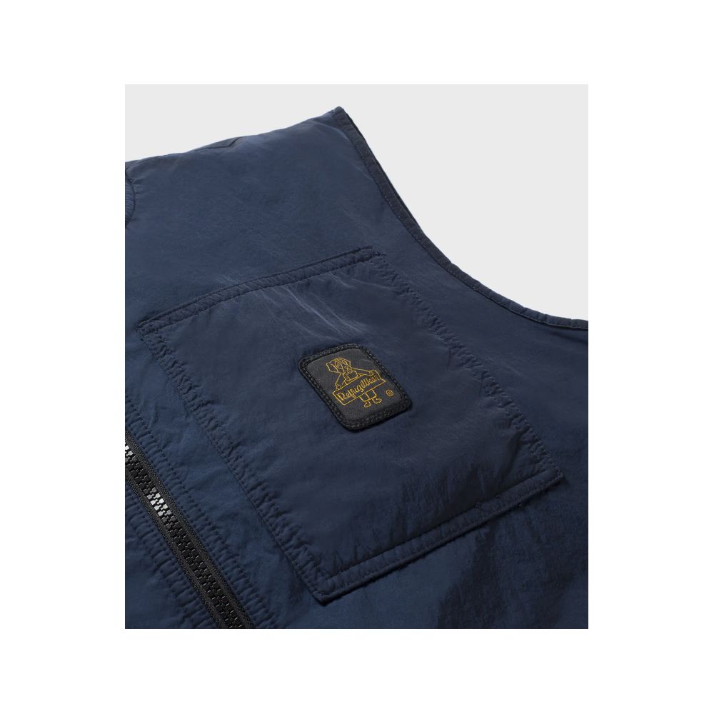 Blue Polyamide Men Vest