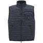 Blue Nylon Men Vest with Down Padding