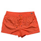 Orange Polyester Beachwear Shorts 2Pc Swimwear