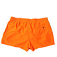 Orange Polyester Beachwear Shorts 2Pc Swimwear