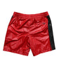 Red Polyester Beachwear Shorts 2Pc Swimwear