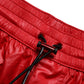 Red Polyester Beachwear Shorts 2Pc Swimwear
