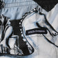 Blue Statue Print Cotton Mens Shorts