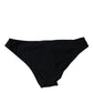 Black Nylon Stretch Mid Waist Panty Underwear