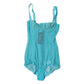 Blue Tulle Balconette Bra Bodysuit Underwear