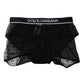 Black Tulle Nylon Mid Waist Panty Underwear