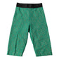 Green Logo Monogram Cropped Tights Underwear