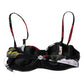 Black Floral Print Nylon Balconcino Bra Underwear