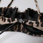 Brown Leopard Nylon Balconcino Bra Underwear