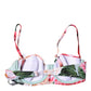 Multicolor Floral Padded Balconette Bra Underwear