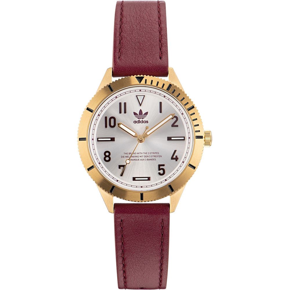Red Leather Dress Watch