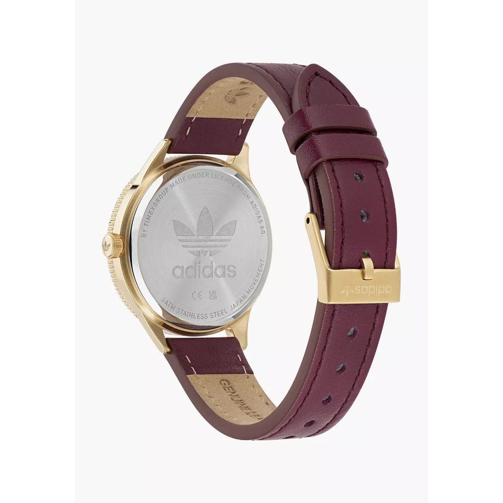 Red Leather Dress Watch